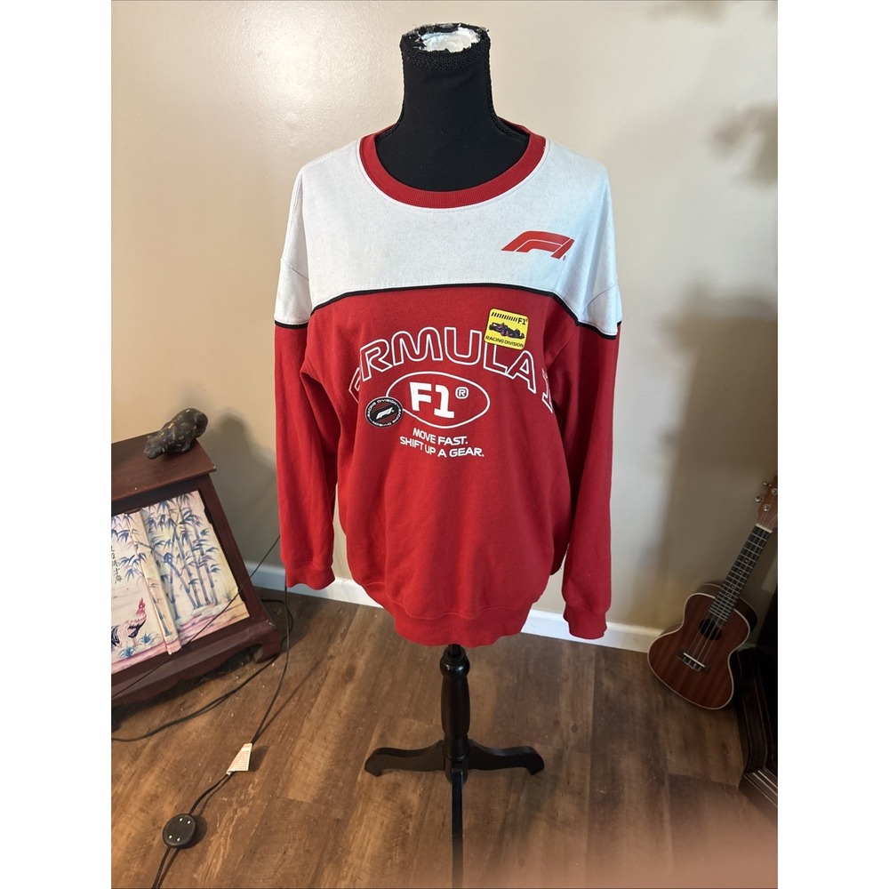 Formula 1 F1 Sweatshirt Women XL Hybrid Apparel Red Racing Graphic